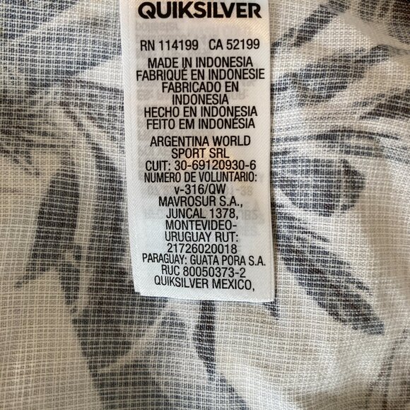 Quiksilver Waterman Collection Men's Button Up Shirt Comfort Fit XXL EUC - Picture 10 of 12